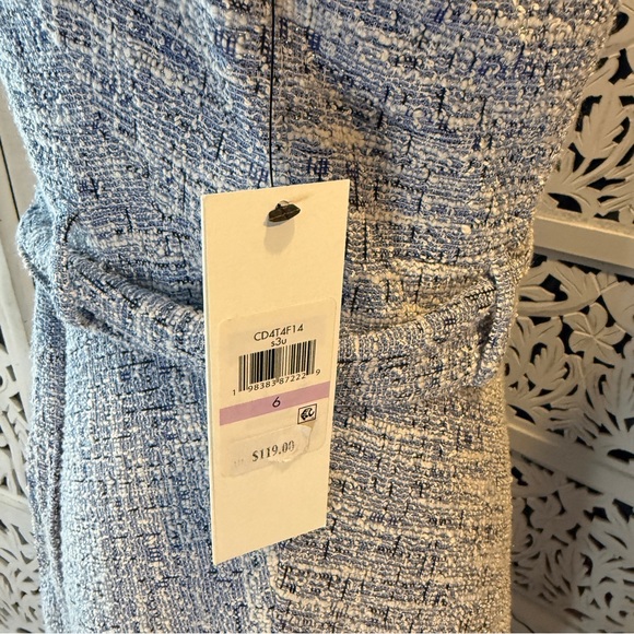 NWT Calvin Klein Textured Gray Midi Dress Sz 6 - Picture 7 of 7